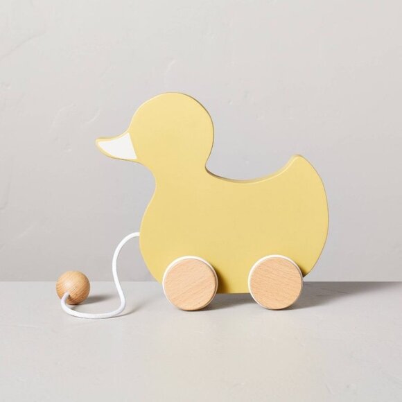 Hearth & Hand Magnolia Wood Pull-Along Duck Toy - Nursery Decor - Easter -Target - Picture 1 of 6